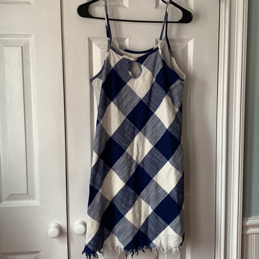 Nwot Natural Reflections Checkered Shift Dress Me… - image 5